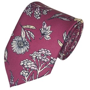 Men's Floral Printed Design 100% Micro Fiber 3.25" W x 58" L Necktie - 1 of 3