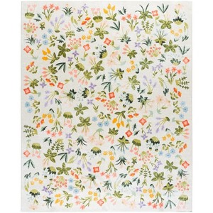 Martha Stewart Floral MSRW186  Machine Washable Skid-Resistant Power Loomed Indoor Rugs - 1 of 4