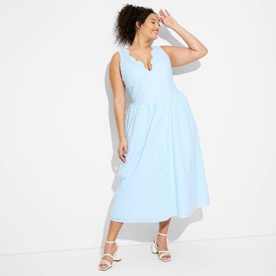 Women's Lace Maxi Sundress - Wild Fable™ Light Blue 3X