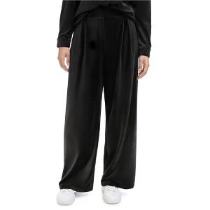 Calvin Klein Womens Pleated Front Velour Relaxed Lounge Casual Pants - 1 of 1