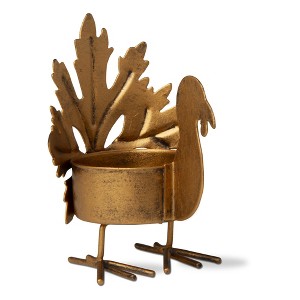 tagltd Turkey Leaf Tealight Holder Candle Holder Thanksgiving Fall Autumn Home Decor - 1 of 2