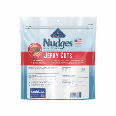 Blue Buffalo Nudges Jerky Cuts Natural Dog Treats with Beef - 16oz