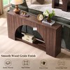 Console Table with Arched Open Shelf, 63" Modern Console Table with Storage, Narrow Console Table for Entryway Living Room - 3 of 4