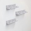 ChicFurnit Wall Shelf Set Floating Wood Shelves Invisible Brackets Hanging Shelf for Books Storage for Indoor Living Room, Gray, 15.75"*5.51"*2.36" - 2 of 4