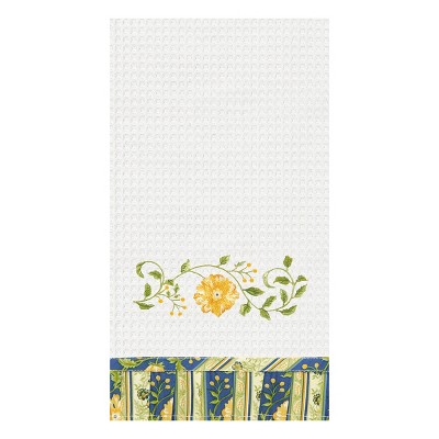 Fiesta Worn Tiles Kitchen Towel 2-Pack Set, Blue, Cotton