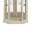 SpassWay 70"H Adjustable Shelves Lighted Corner Curio Suitable for Living Room Cherry white Oak - 3 of 4