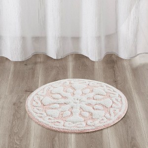 20x30" Rectangle Medallion Cotton Tufted Bath Rug - 1 of 4