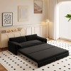 63.8" Queen Size Pull Out Couch 3-In-1 Convertible Sleeper Sofa Bed with Side Storage,Multi-Functional Velvet Loveseat Bed for Apartment-Koiai - 3 of 4