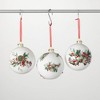 4.75"H Sullivans Christmas Cardinal Ball Ornaments Set of 3  Multicolor - 3 of 3