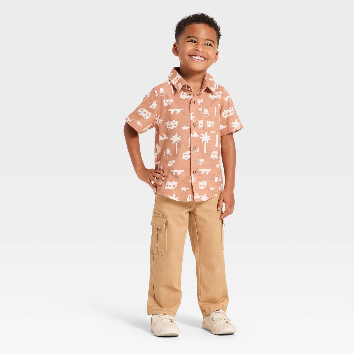 Toddler Boys' Short Sleeve Button-Down Shirt - Cat & Jack™ - thumbnail 6