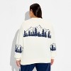 Women's Snoopy MT Trek Fleece Graphic Sweatshirt - White - 3 of 3