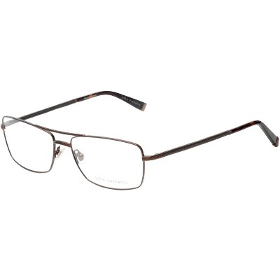 John Varvatos V148 Mens Designer Reading OR Blue Light Eye Glasses Antique Brown, DEMO LENS
