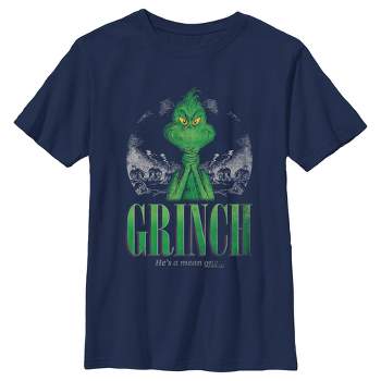 Boy's Dr. Seuss Christmas The Grinch You're a Mean One Portrait T-Shirt