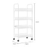 Hastings Home Tiered Rolling Storage Cart - Mobile Space Saving Organizer for Kitchen, Office, Garage, and Bathroom - 4 of 4