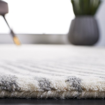 Safavieh Deco Vibes Ivory & Grey Tufted Wool Square Rug