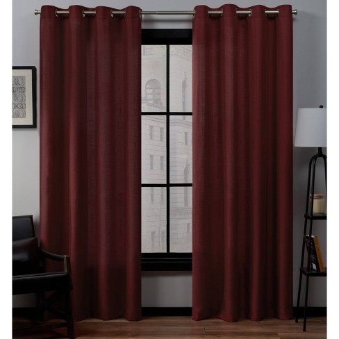 Loha Linen Grommet Top Light Filtering, Target Red Curtains
