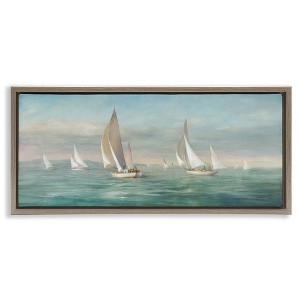 Stupell Industries Sailboat Fleet Ocean Waves, 31" x 14" - 1 of 4