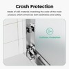 NicBex Bypass Shower Door 70"H Semi-Frameless Double Sliding Shower Doors with 1/4" (6mm) Thick SGCC Tempered Glass for Bathroom, Chrome - 3 of 4