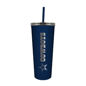 NFL Dallas Cowboys 24oz Skinny Tumbler with Straw - 1 of 4