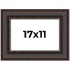 PosterPalooza | 3.5" Wide Ornate Brown Picture Frame - UV Acrylic, Backing Board, Hanging Hardware Included - 2 of 4