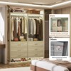 Aheaplus 24'' Freestanding Closet Organizer System with Hanging Rods and Drawers - 3 of 4
