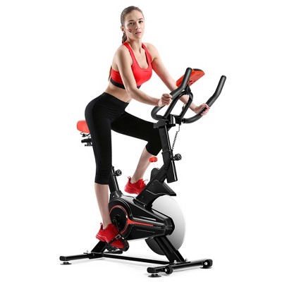 Indoor Exercise Bike Fitness Cardio W/4-way Adjustable Seat