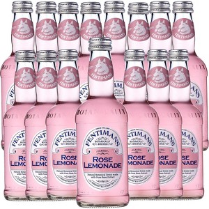 Fentimans Botanically Brewed Rose Lemonade Sparkling Soda, 15 Pack, 9.3 fl oz Bottles – Premium Craft Soda/Mixer for Cocktails & Refreshing Drinks - 1 of 4