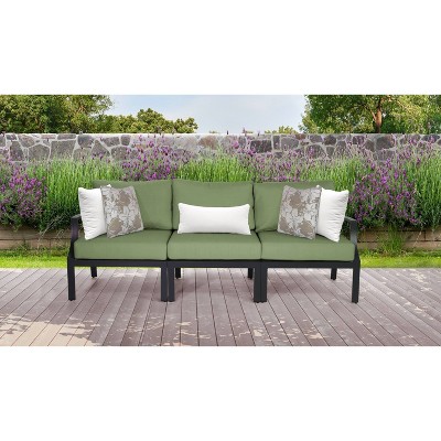 Lexington 3pc Patio Sectional Sofa with Cushions - Cilantro - TK Classics