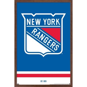Trends International NHL New York Rangers - Logo 21 Framed Wall Poster Prints - 1 of 4