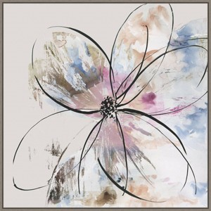 30" x 30" Rainbow Light Flower by PI Studio Framed Canvas Wall Art Print - Amanti Art - 1 of 4