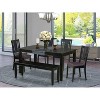 Hollywood Regency Dining Set - 60" Table, Faux Leather Chairs & 52" Bench - Classic Design - 2 of 4