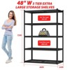 Adjustable Hidden Column Heavy Duty Metal Shelving Unit - 2 of 4
