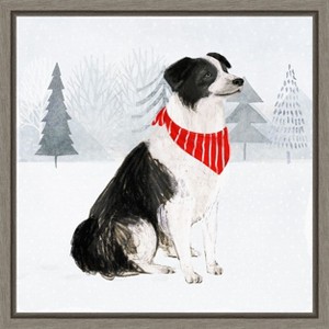 Amanti Art Christmas Cats and Dogs II by Victoria Borges Canvas Wall Art Print Framed 16 x 16-in. - 1 of 4