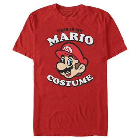 Men's Nintendo This Is My Mario Costume T-shirt - Red - X Large