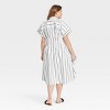 Women's Short Sleeve Pleated Midi Shirtdress - Ava & Viv™ - 2 of 3