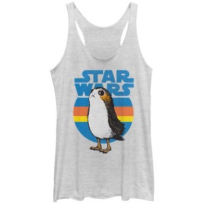Women's Star Wars The Last Jedi Retro Porg Racerback Tank Top - 1 of 3