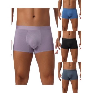 INSPIRE CHIC Men's 4 Pack Underwear Soft Solid Color Basic Boxer Briefs - 1 of 4