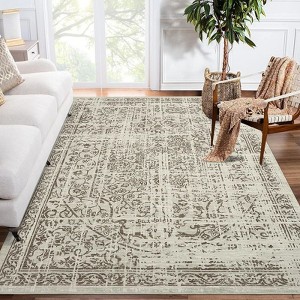 Coolmee Rug Washable Traditional Oriental Distressed Floor Cover Thin Kitchen Indoor Non Slip Carpet Mat for Laundry Room - 1 of 4