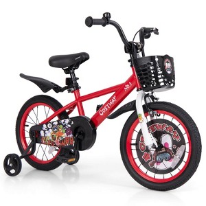 Infans Rabbit Pilot Sporty Kids Bike, 16 Inch Child Bike for 4-7 Years Old with Adjustable Height, Training Wheels, Handbrake & Coaster Brake, Red - 1 of 4