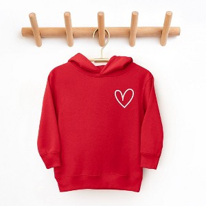 The Juniper Shop Embroidered Hand Drawn Heart Toddler Graphic Hoodie - 1 of 3