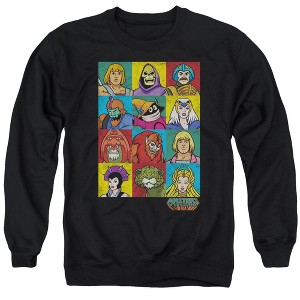 Masters Of The Universe Character Heads Adult Crewneck Sweatshirt - 1 of 4