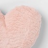 Faux Fur Heart Throw Pillow Pink - Pillowfort™ - image 3 of 4