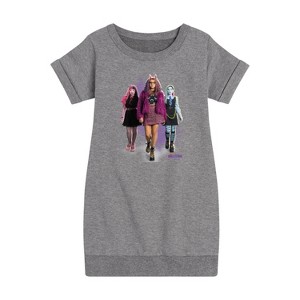 - Monster High - Character Group Graphic Short Sleeve Fleece Dress - 1 of 4