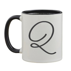 Personalization Mall Initial Accent Personalized Black 11 oz. Coffee Mug - 1 of 1