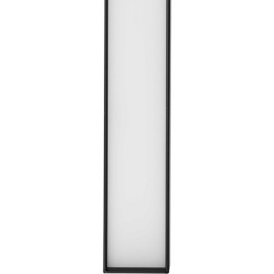 Progress Lighting Phase 5 1-Light Linear Vanity Light, Aluminum, Matte Black, Integrated Acrylic Lens