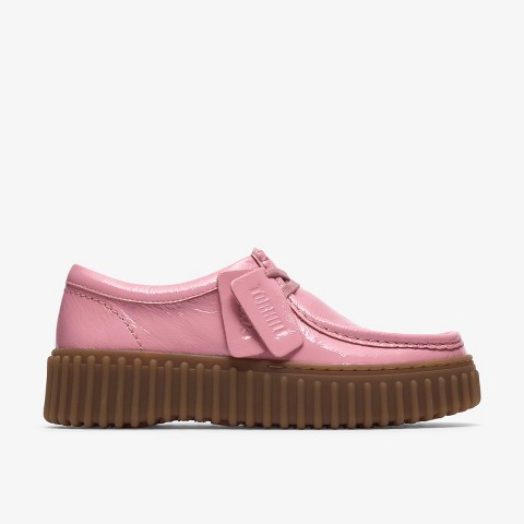 Обувь Clarks Womens Torhill Bee Pink Patent Leather Shoes 6.5 Medium
