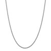 Black Bow Jewelry 2.5mm, 14k White Gold, Handmade Solid Rope Chain Necklace - 3 of 4