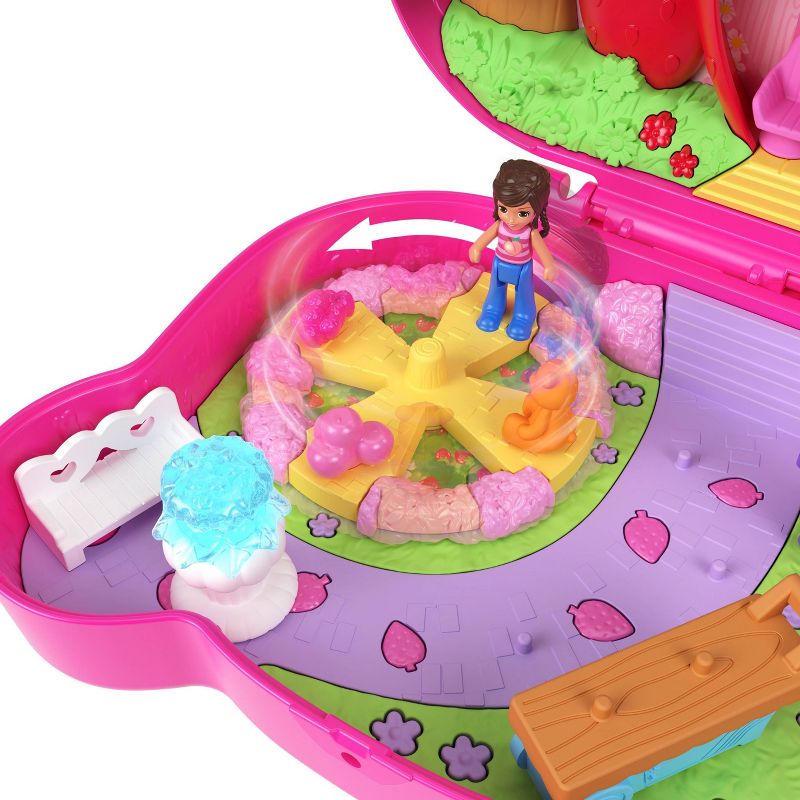 Polly Pocket Straw-beary Patch Compact Dolls and Playset, 5 of 7