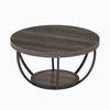 Kumasinova 2-Tier Round Wood Coffee Table,31.49" Center Dining Table with Bottom Shelf for Living Room,Bedroom,Meeting Room - 2 of 4