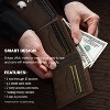 Wrangler Mens' RFID Blocking Genuine Leather Trifold Wallet Slim Design Apple AirTag Holder Window in Gift Box, Best Gift for Men Boyfriend Husband - 3 of 4